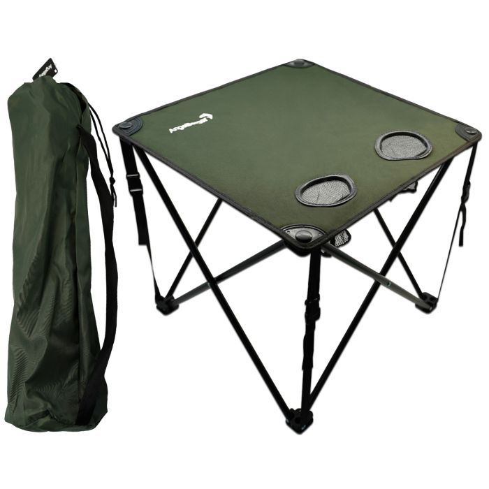 Angel Berger Campingtisch faltbar mit 2 Getränkehalter Bivvy Table Angeltisch Klapptisch Falttisch