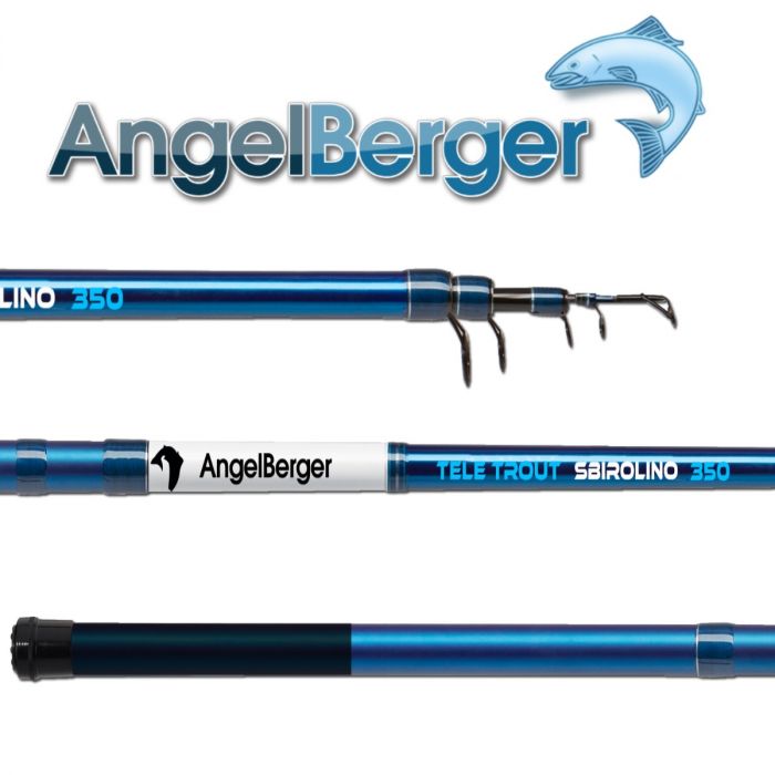 Angel Berger Sbiro Trout 3,50m 5-25g Sbirolinorute Forellenrute Sbirulino 