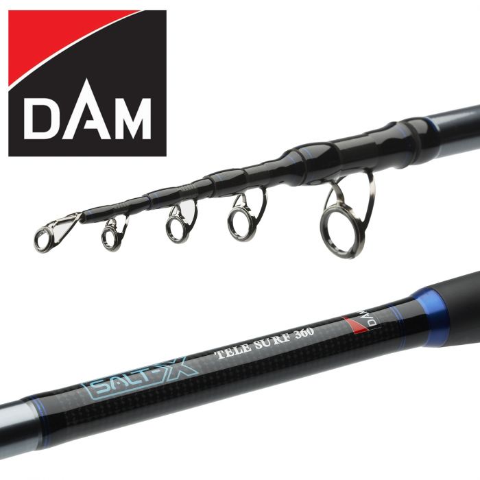 DAM Pirate TELE BRANDUNGSRUTE 100/250 Wg 390 cm mit Rolle und 0,40 mm Schnur neu 
