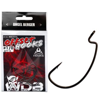 Wild Devil Baits Alpha Offset Hook Dropshot Haken Drop Shot Hooks Finesse Hook Raubfischhaken 