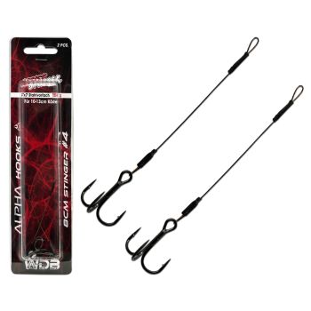 Wild Devil Baits Assist Stinger 7x7 Angstdrilling Stinger Rig Stahlvorfach Angsthaken Assithook Zusatzhaken 
