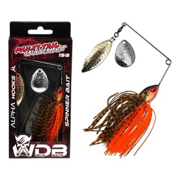 Wild Devil Baits Multi Tail Spinnerbait Spinner Bait Kunstköder Spin Jig Angelköder Barsch Hecht Zander-UV Perch