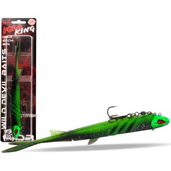 Wild Devil Baits Pela King Pelagic Köder Pelagisch Angeln Shad Kunstköder Vertikal Köder V Tail Gummifisch-Black Atom