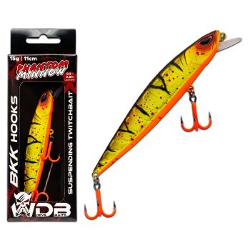Wild Devil Baits Phantom Minnow 110 Wobbler Suspender -Fire Tiger