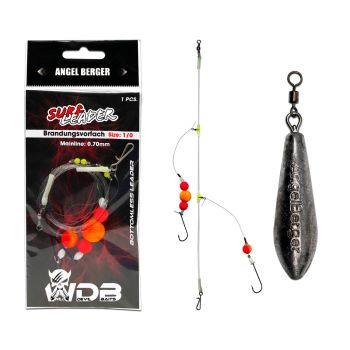 Wild Devil Baits Surf Leader mit Blei Brandungsvorfach Plattfisch Meeresvorfach Salt Rig Brandungssystem Meeresangeln verschiedene Varianten