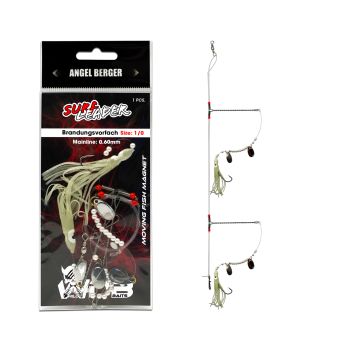 Wild Devil Baits Surf Leader Moving Fish Magnet Brandungsvorfach Plattfisch Dorsch mit Löffel Meeresvorfach Salt Rig Brandungssystem