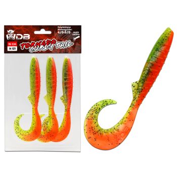 Wild Devil Baits Tornado Curly Tail Fire Tiger Twister Gummifisch Shad Kunstköder Softlure Gummiköder Hecht Barsch Zander