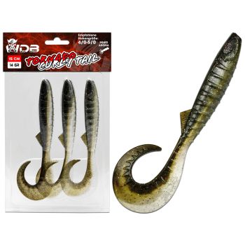 Wild Devil Baits Tornado Curly Tail Natural Perch Twister Gummifisch Shad Kunstköder Softlure Gummiköder Hecht Barsch Zander
