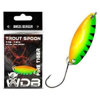 Wild Devil Baits Trout Spoon Fire Tiger Forellen Blinker Mini Spoon Forellenangeln
