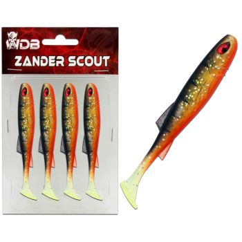 Wild Devil Baits Zander Scout UV Perch Shad Gummifisch Softlure