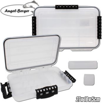10x Angelkoffer PRO je 8 Fächer Haken-Magazin ROT Köderbox Angelbox Tackle-Box 