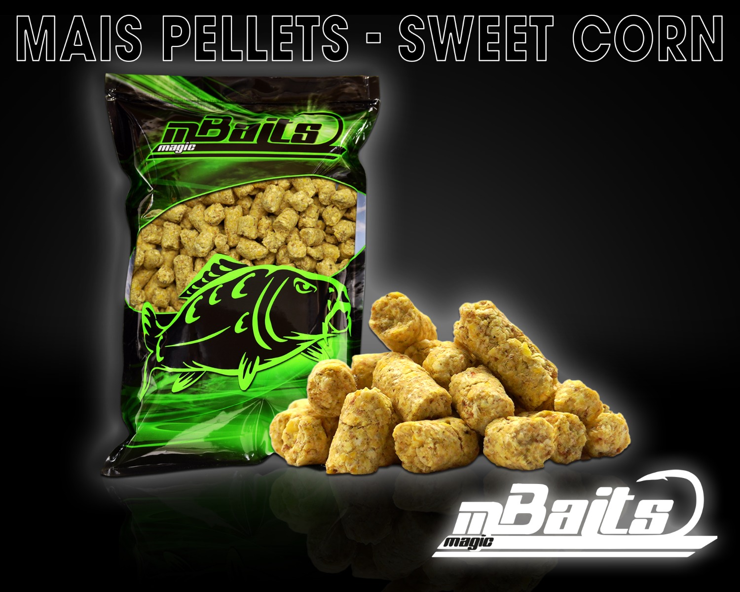 Magic Baits Maispellets 1Kg Pellets Natur