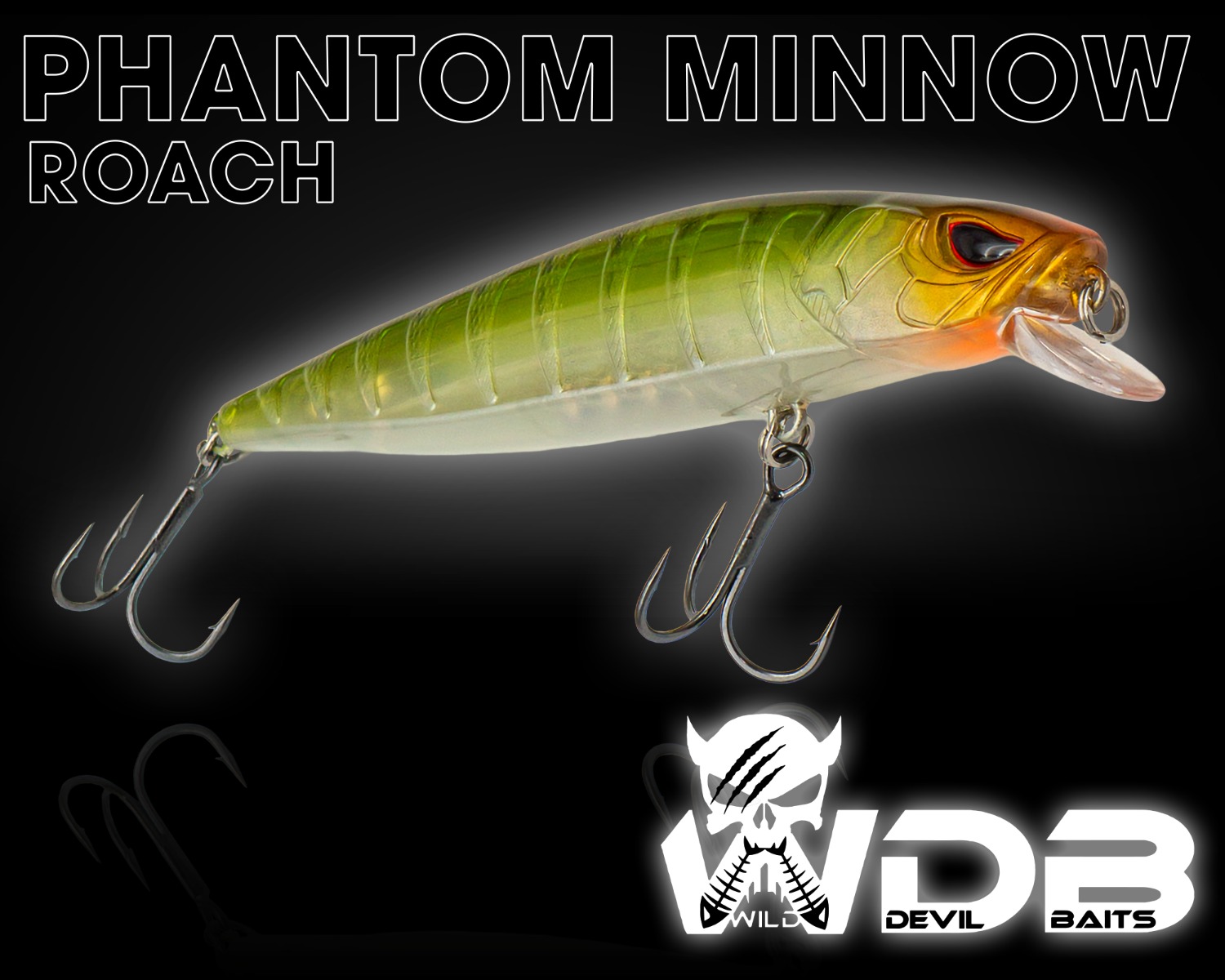 Wild Devil Baits Phantom Minnow 110 Wobbler Suspender -Roach