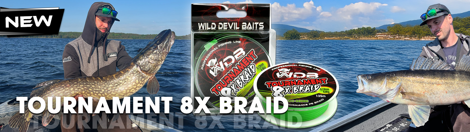 Wild Devil Baits Tournament 8 Braid Fluo Green 8x fach rund geflochtene Angelschnur Braided Fishing Line