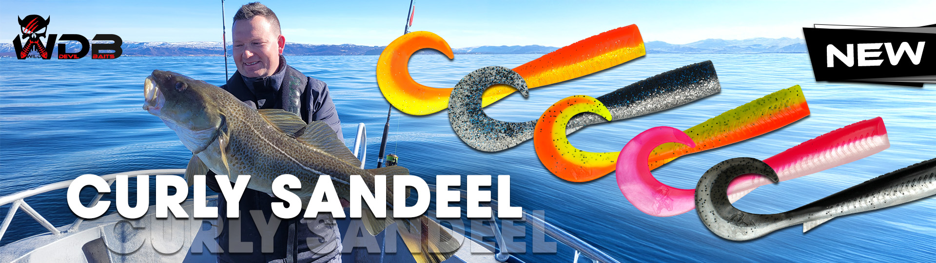 Wild Devil Baits Curly Sand Eel Shad Twister Sandaal Meeres Shad Gummifisch Sandeel Meeresangeln Gummiköder