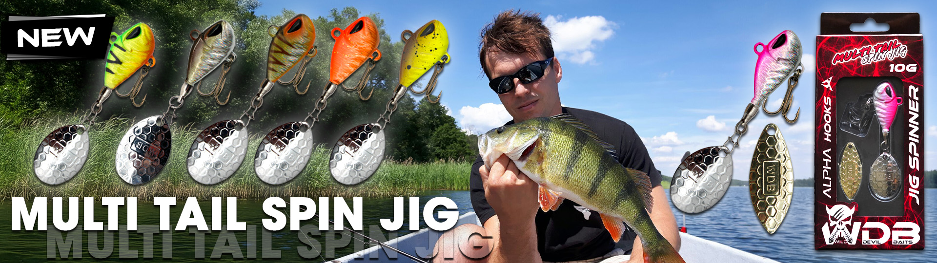 Wild Devil Baits Multi Tail Spin Jig Jig Spinner Wechselblatt
